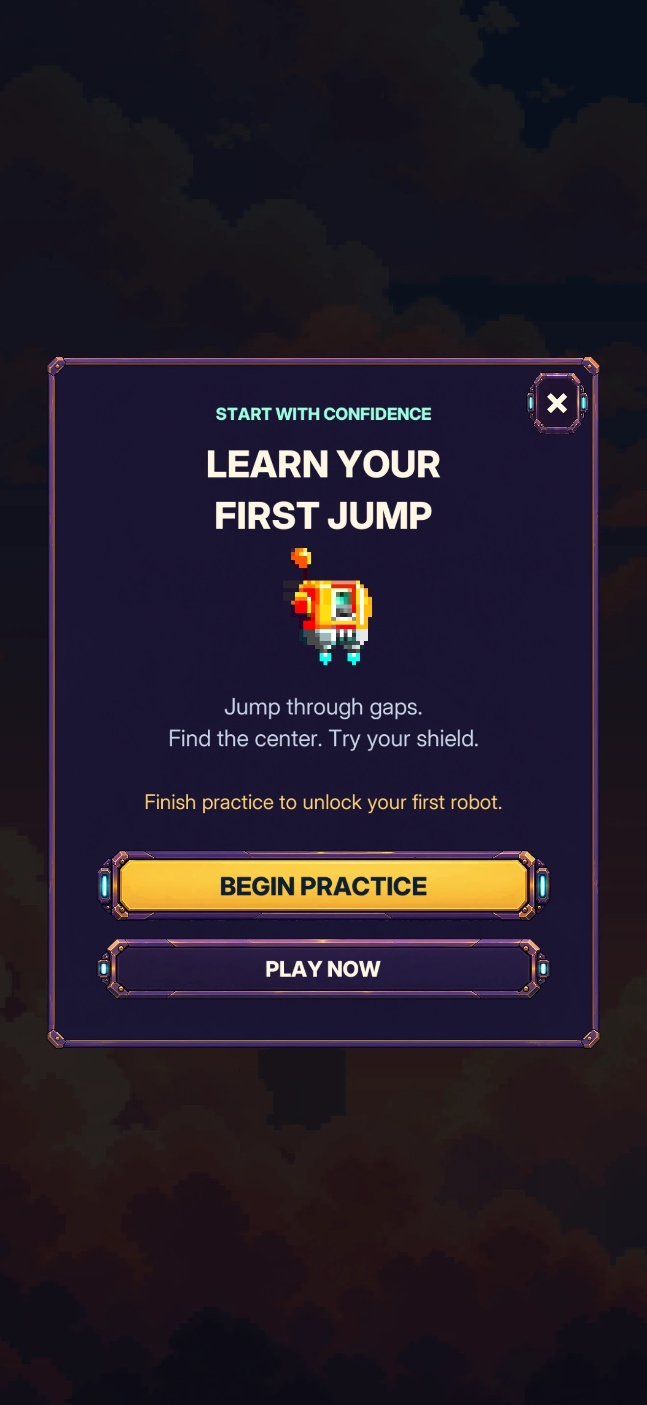 The Flight School invitation to practise the first jump.